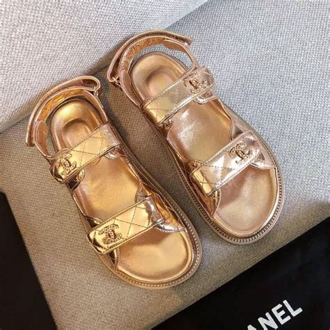 chanel gold dad sandals|chanel dad sandals price philippines.